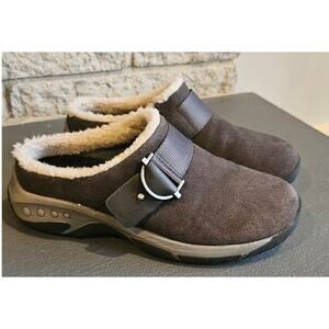 Easy Spirit Loafers Wend Slip-On  Casual Clogs, Faux Fur Lining Womens Sz 6W